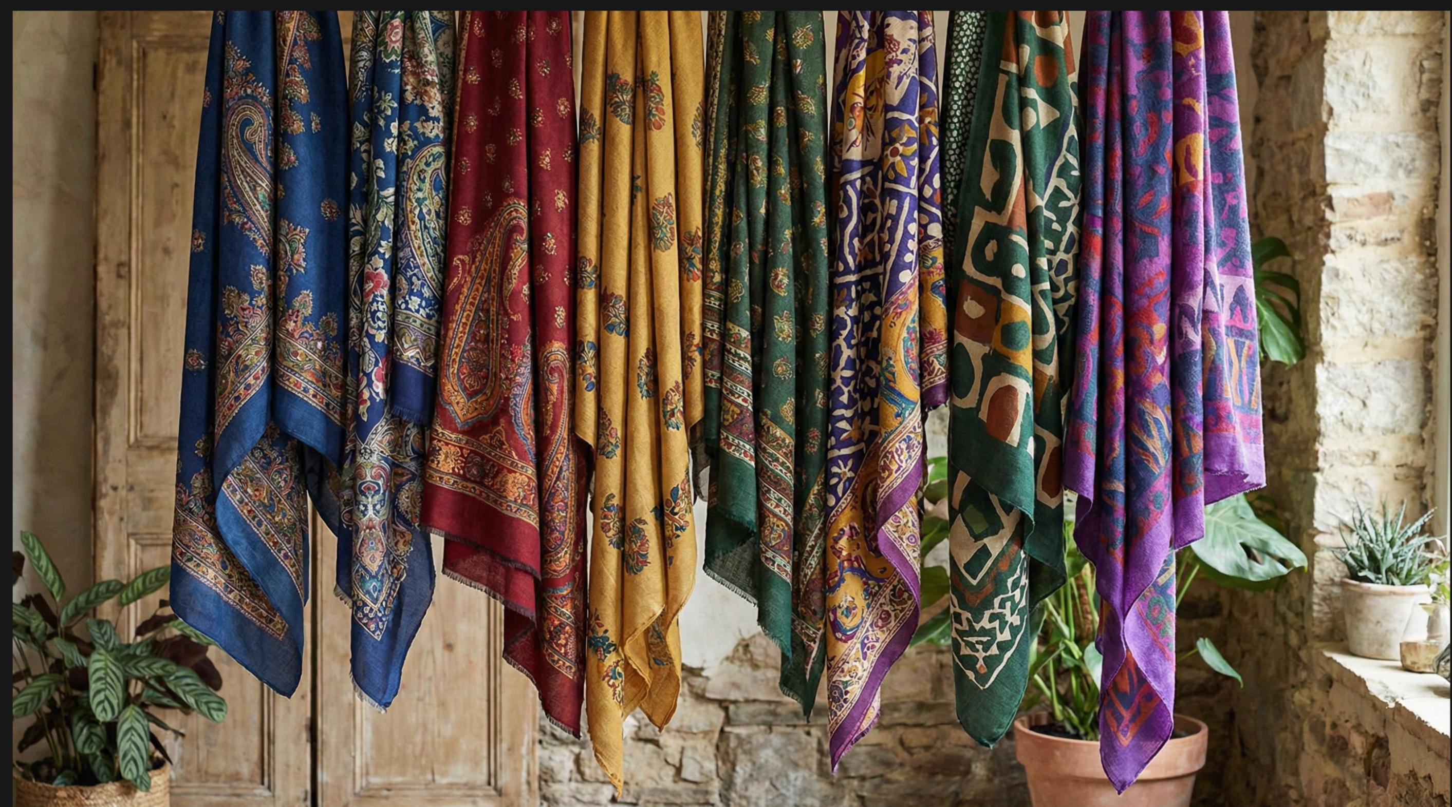 ECHARPES A DIFFÉRENTS MOTIFS