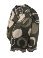 Écharpe motif rond pailleté