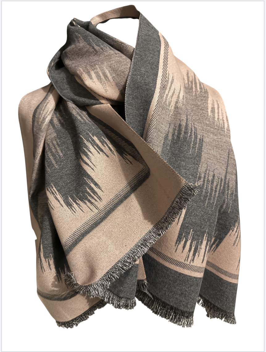 Écharpes réversibles plumes