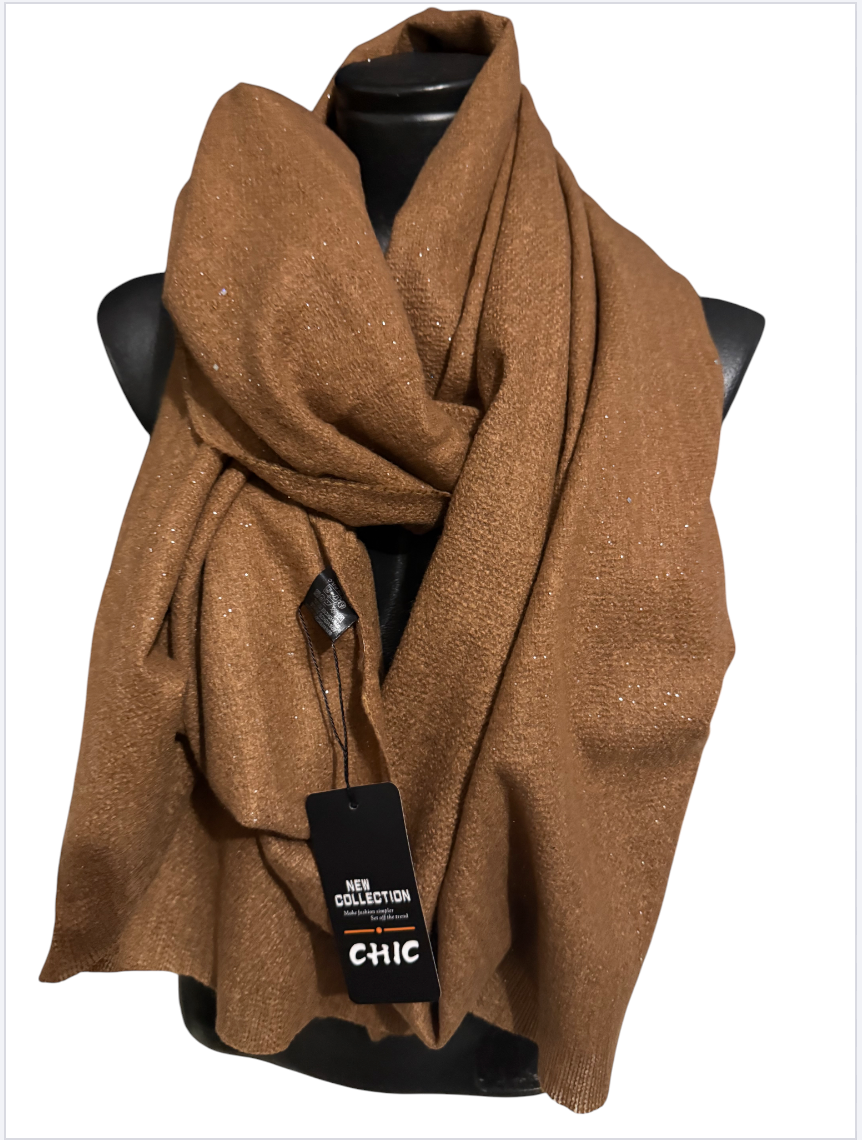 Écharpes petite franges pailletées