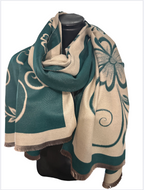 Echarpes reversibles grandes fleures