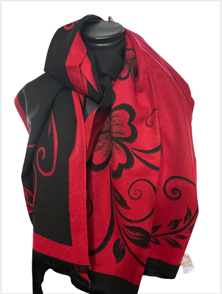 Echarpes reversibles grandes fleures