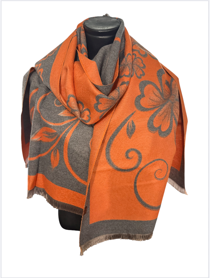 Echarpes reversibles grandes fleures