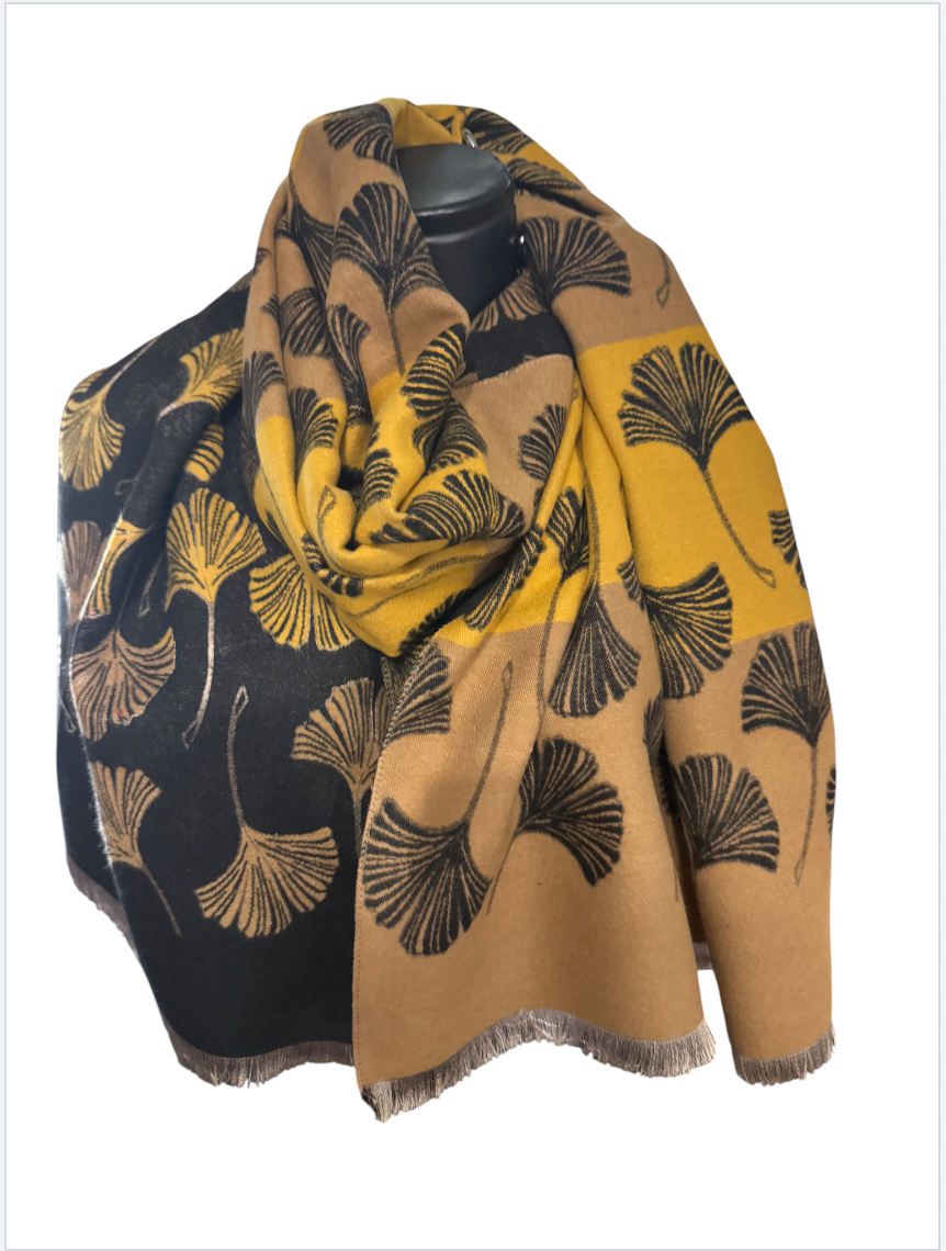 Echarpe reversible fleur de vie