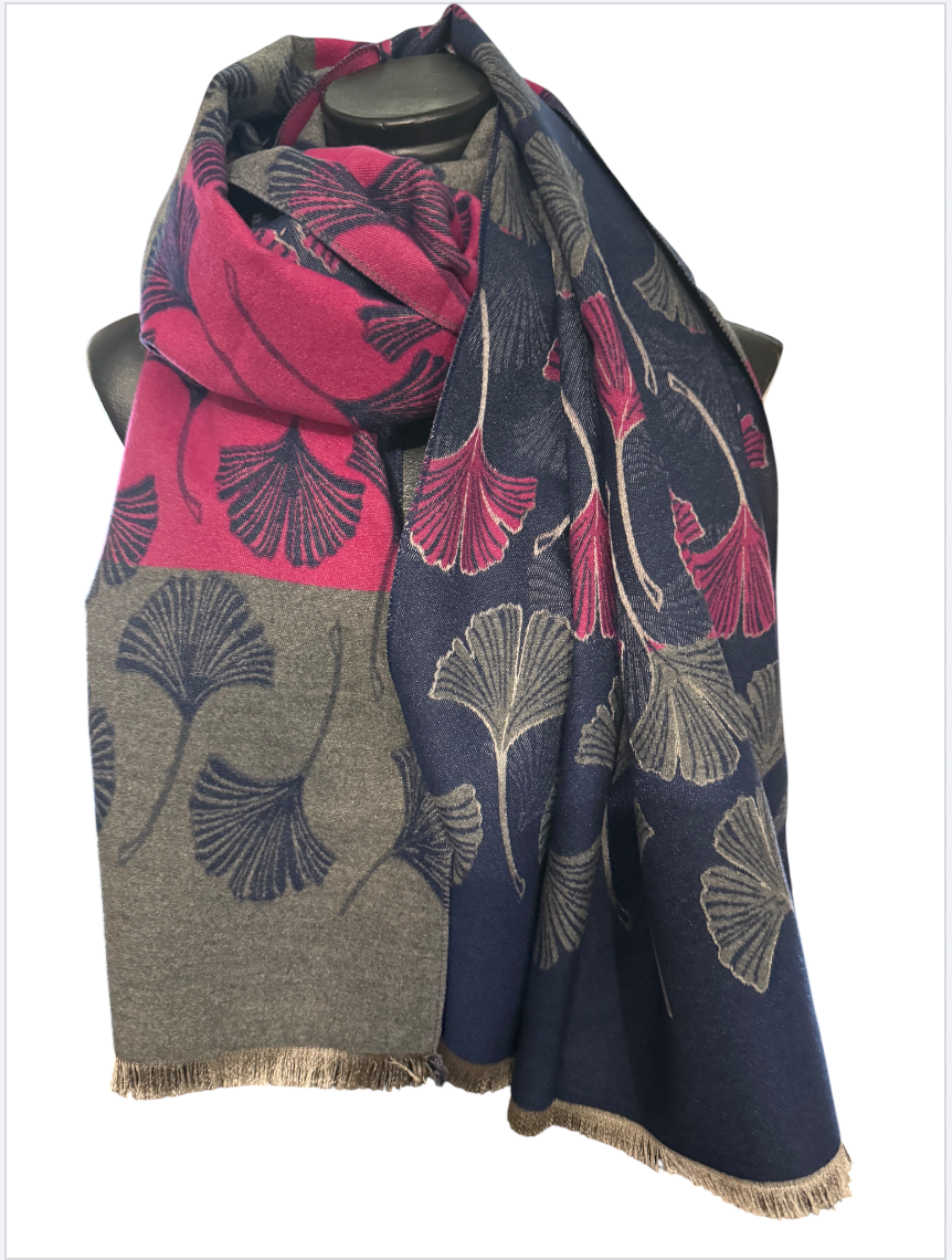 Echarpe reversible fleur de vie