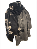 echarpe reversible a fleur