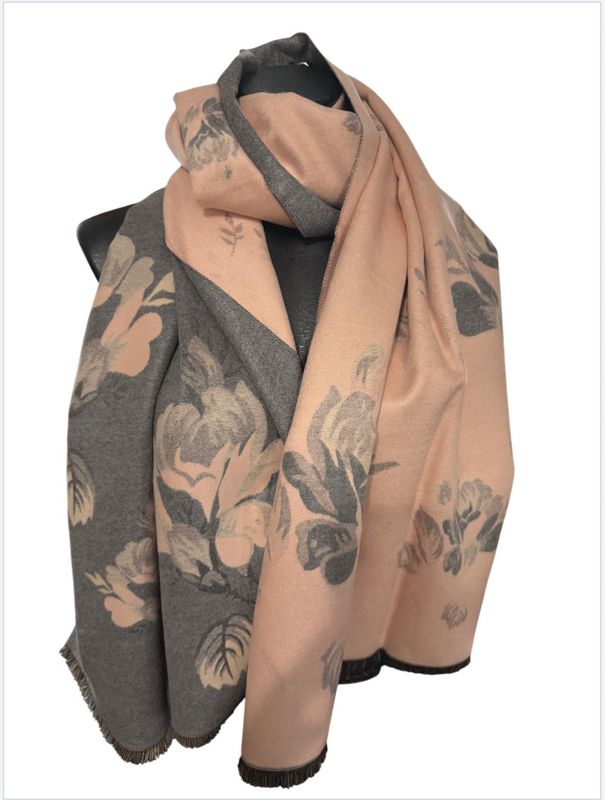 echarpe reversible a fleur