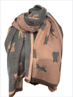 Écharpes réversibles chat