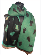 Écharpes réversibles chat