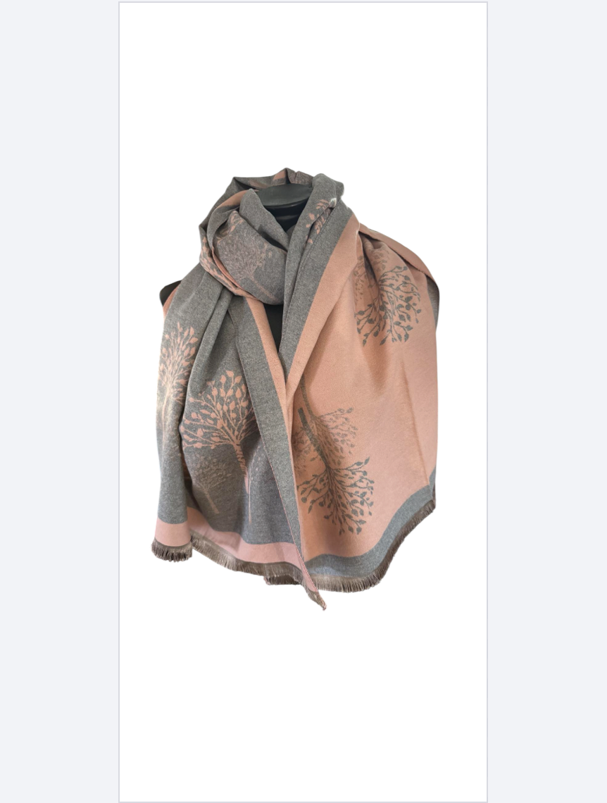 Echarpe reversible arbre de vie