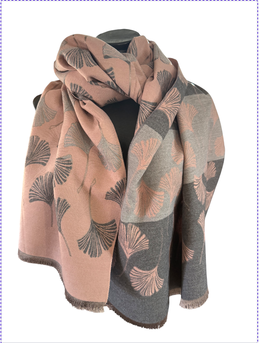 Echarpe reversible fleur de vie