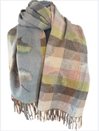 Echarpe carreaux fleur de vie