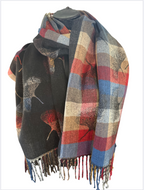 Echarpe carreaux fleur de vie