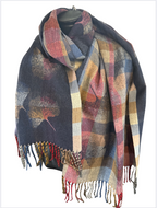 Echarpe carreaux fleur de vie