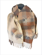 Echarpe carreaux fleur de vie