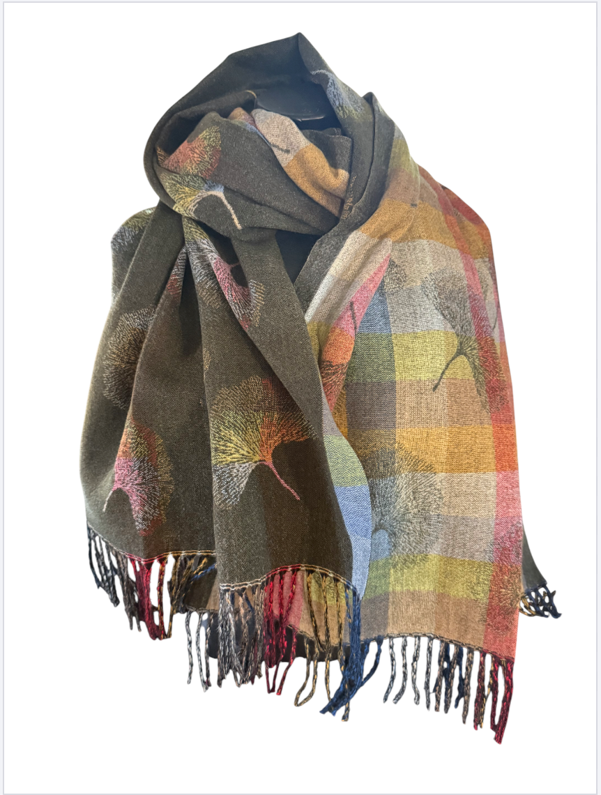 Echarpe carreaux fleur de vie