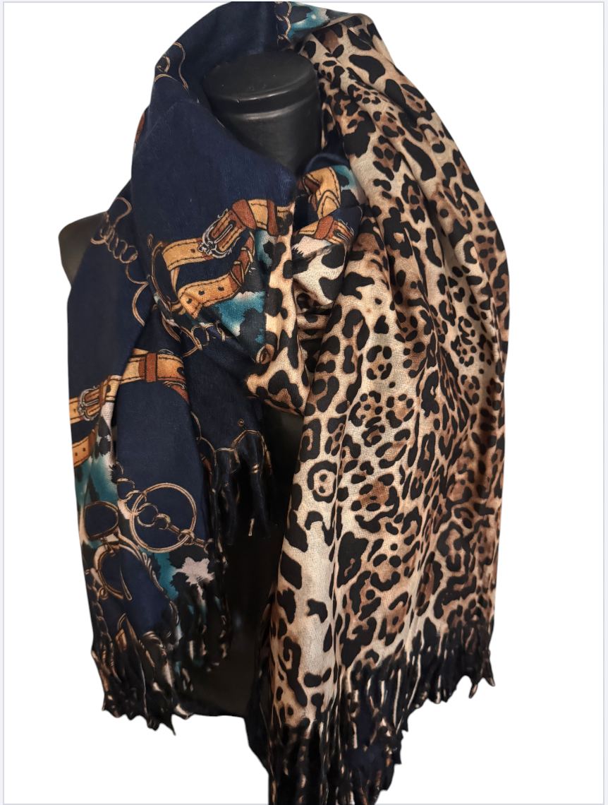 Echarpes duo léopard