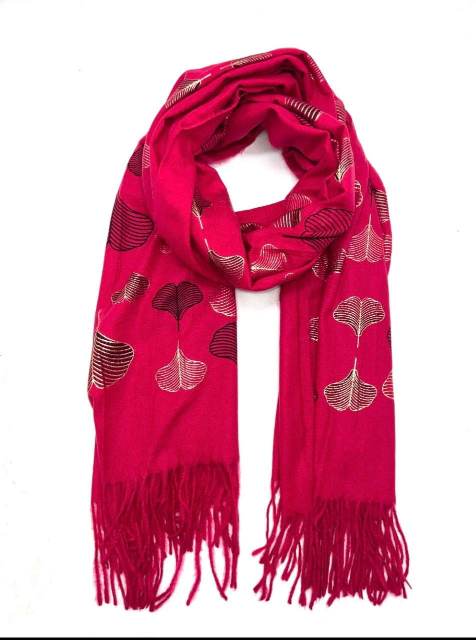 Echarpe à motif "Fleur de coeur"