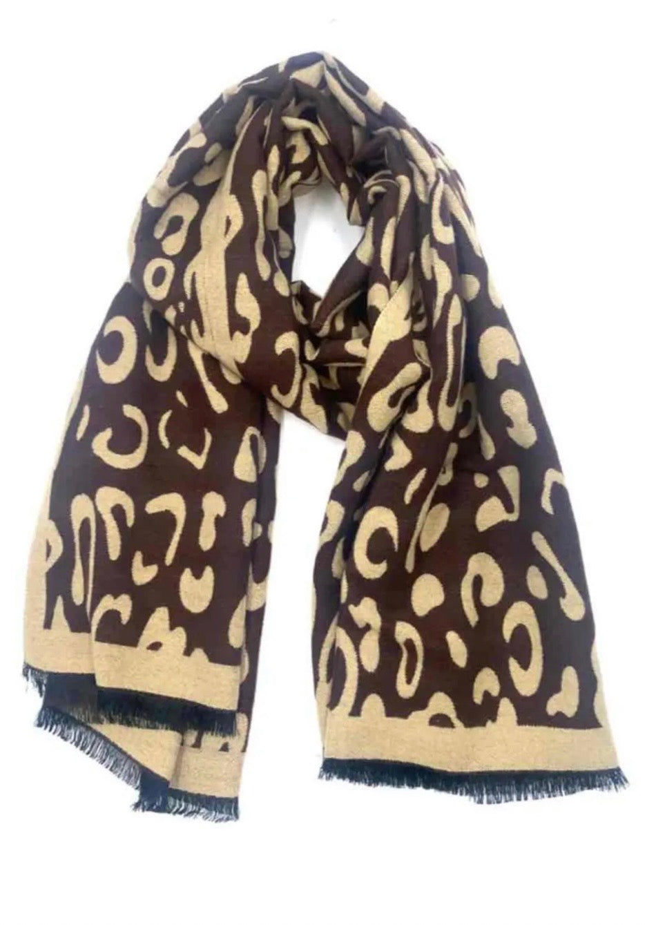 Echarpe léopard reversible