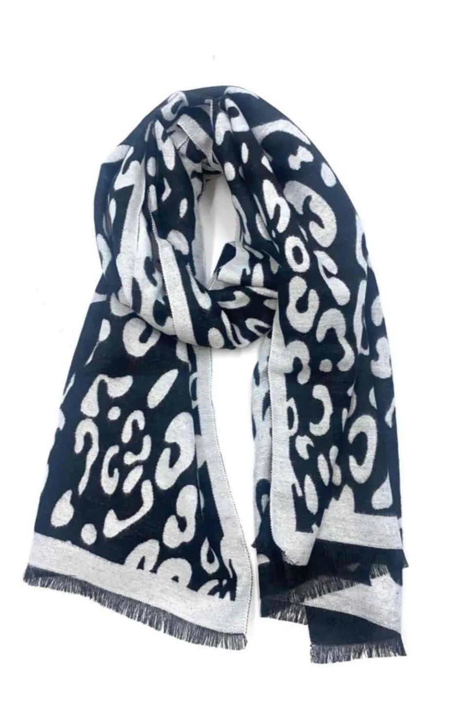 Echarpe léopard reversible