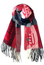 Echarpe à carreaux motif "Chat"