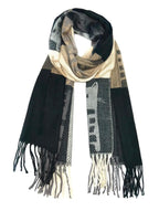 Echarpe à carreaux motif "Chat"