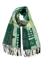 Echarpe à carreaux motif "Chat"