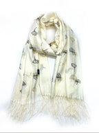 Echarpe à motif fleur