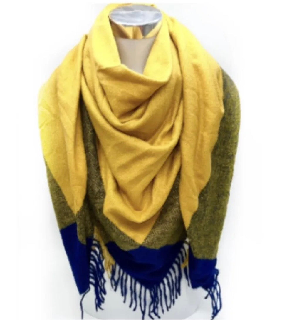 Echarpe carrée à motif à carreaux