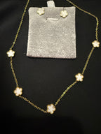 ensemble collier et boucle d'oreille