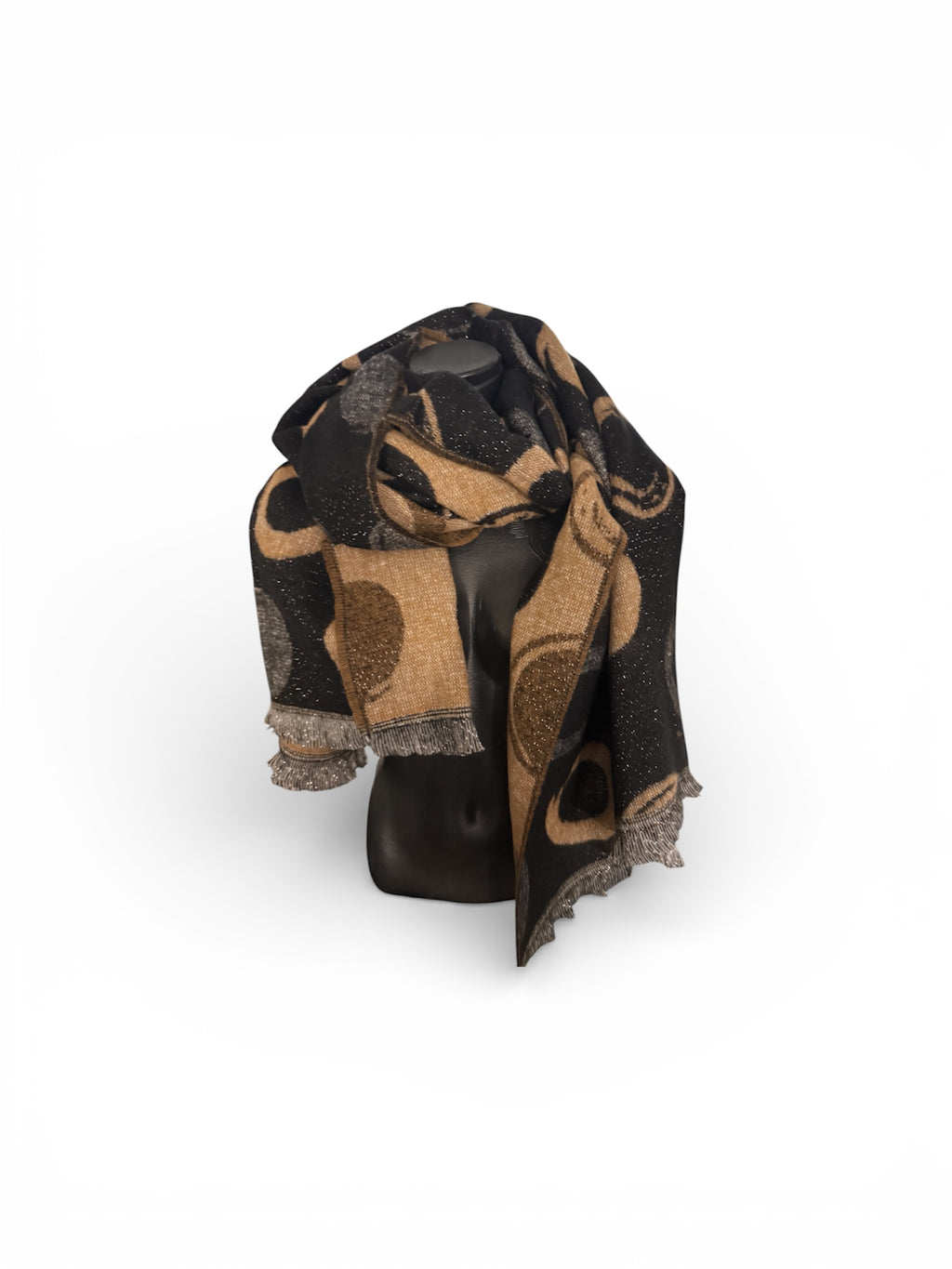 Écharpe motif rond pailleté