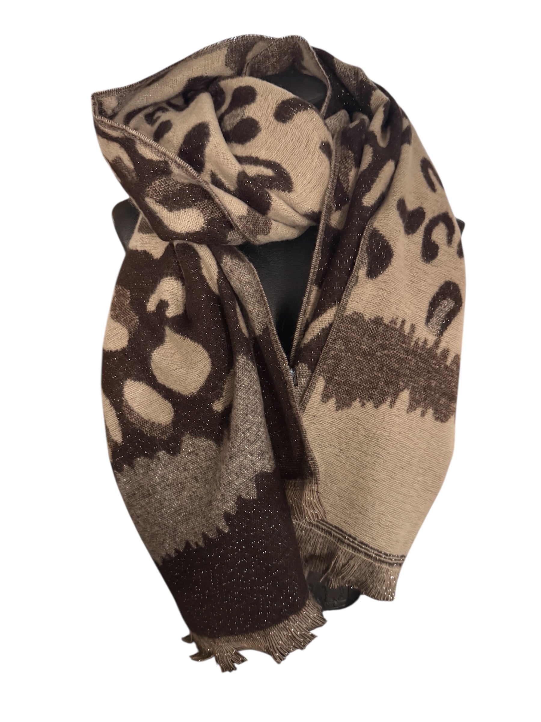 Écharpe léopard dorées