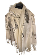 Écharpe motif chats 1