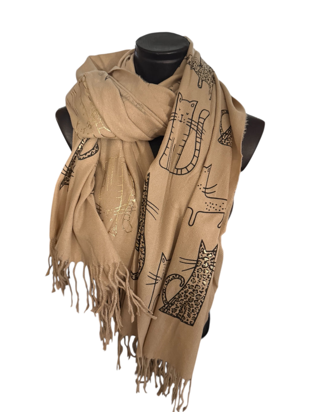 Écharpe motif chats 1