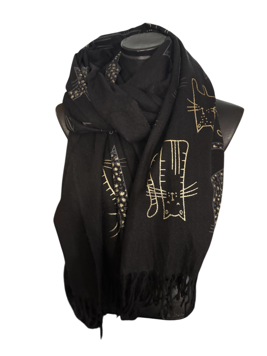 Écharpe motif chats 1