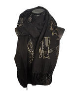 Écharpe motif chats 1