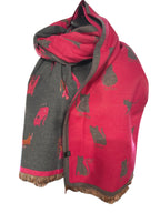 Écharpes réversibles chat