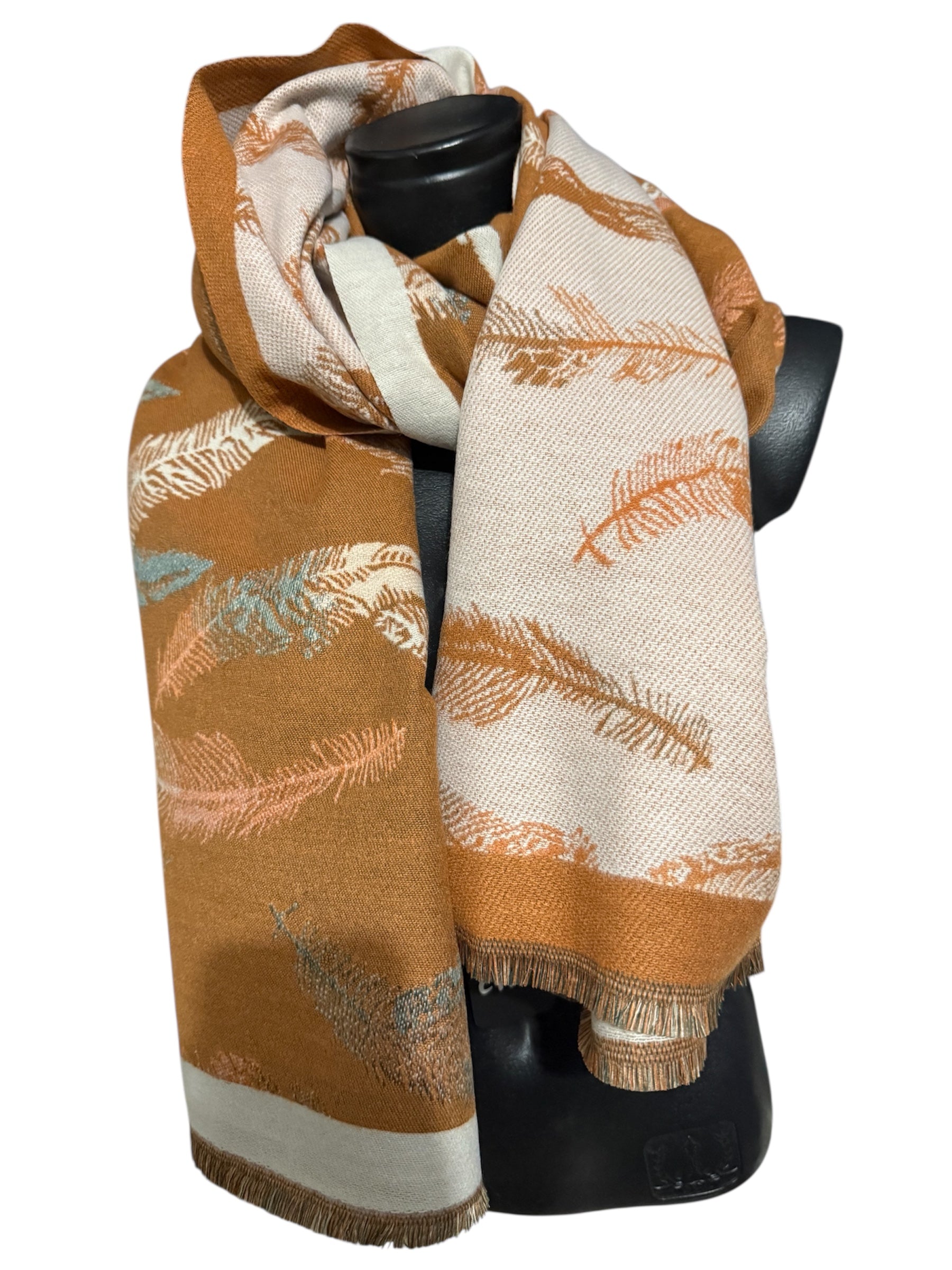 Écharpes réversibles plumes