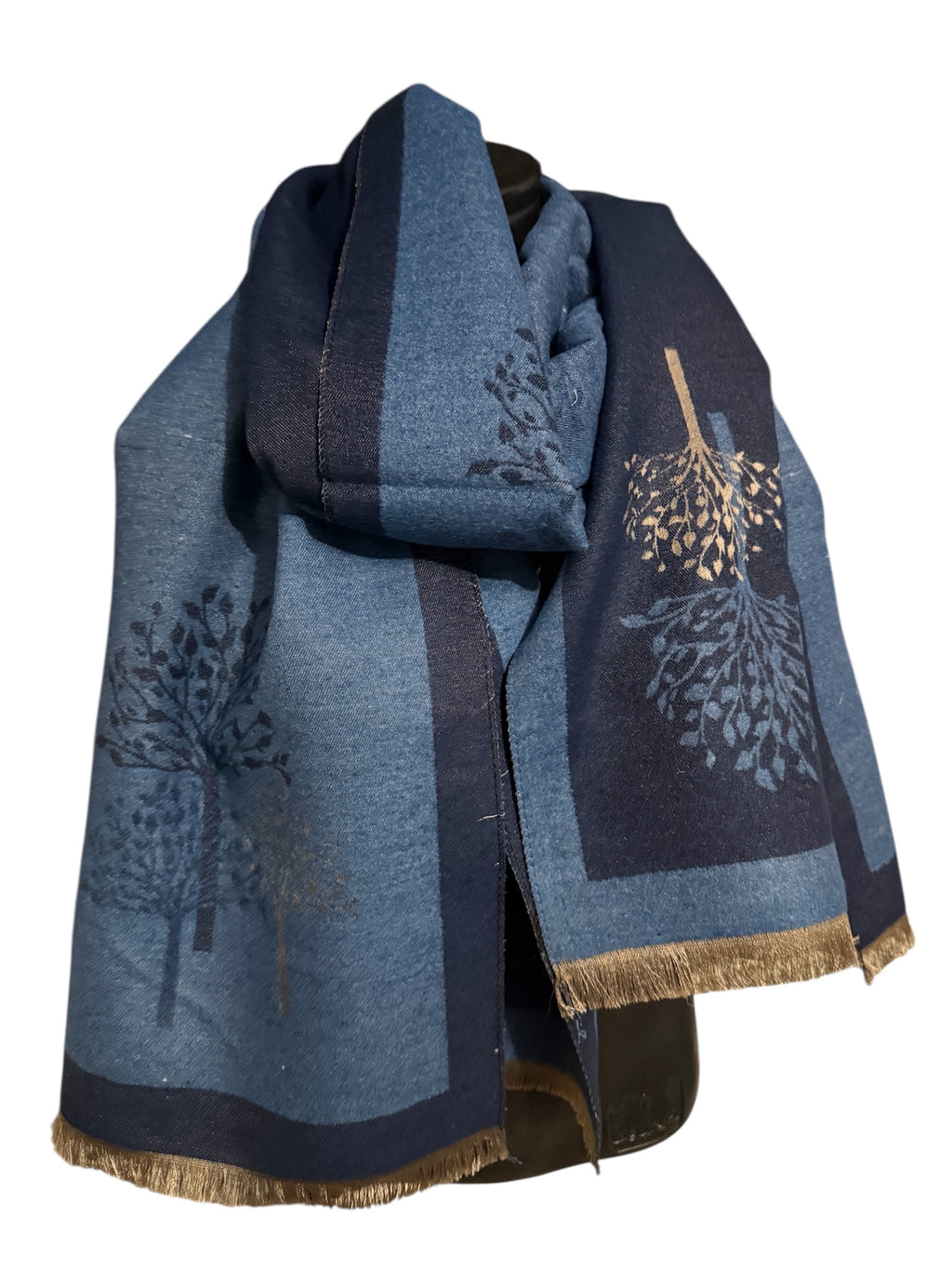 Echarpe reversible arbre de vie