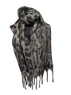 Echarpes léopard à bout frange