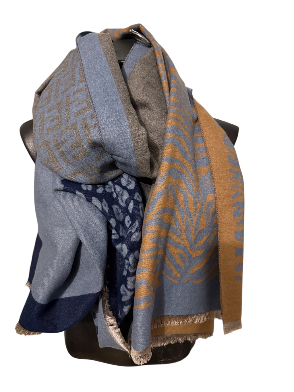 Echarpes réversibles à 3 motifs