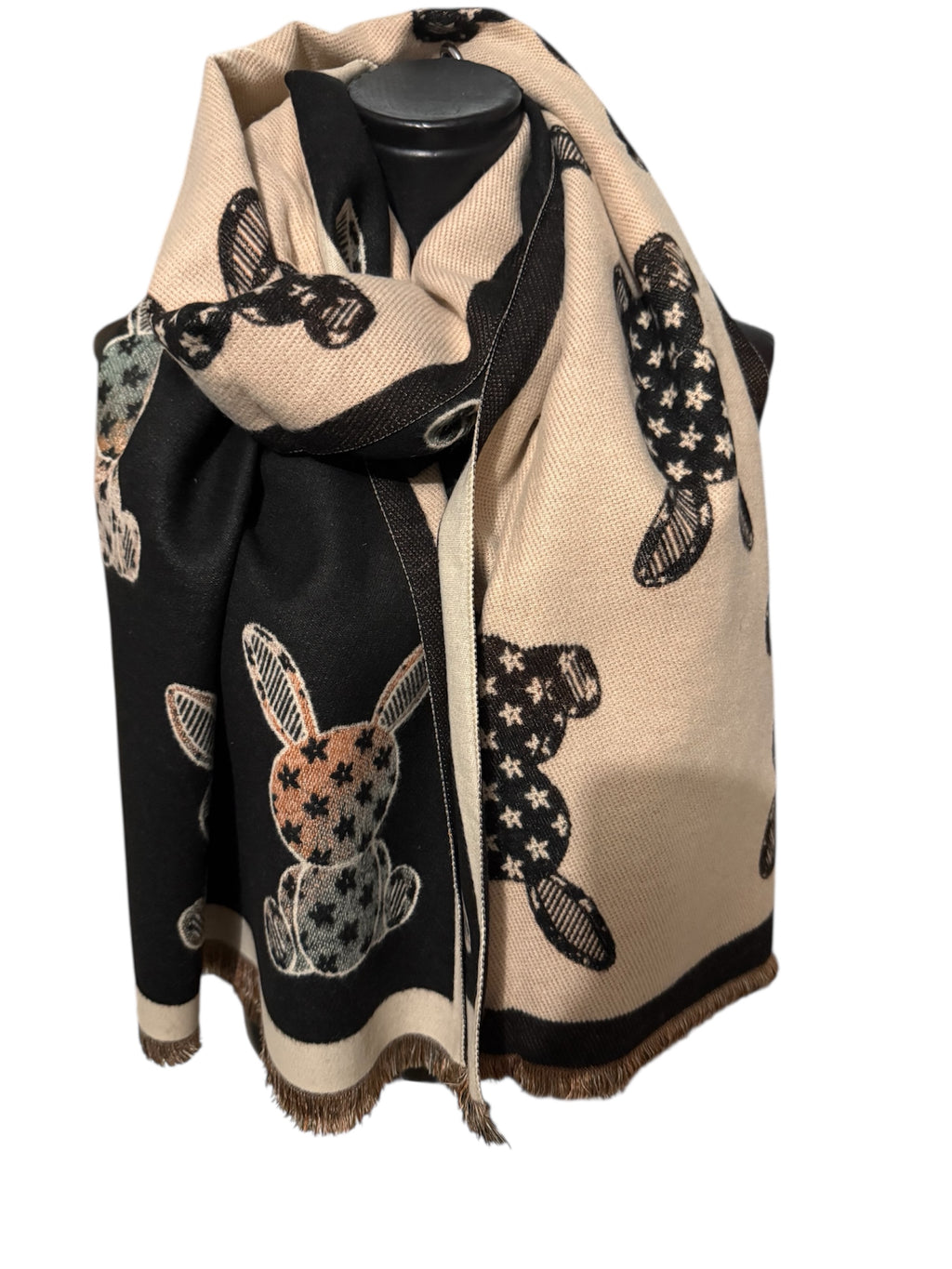 Echarpe reversibles à motif ourson