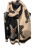 Echarpe reversibles à motif ourson