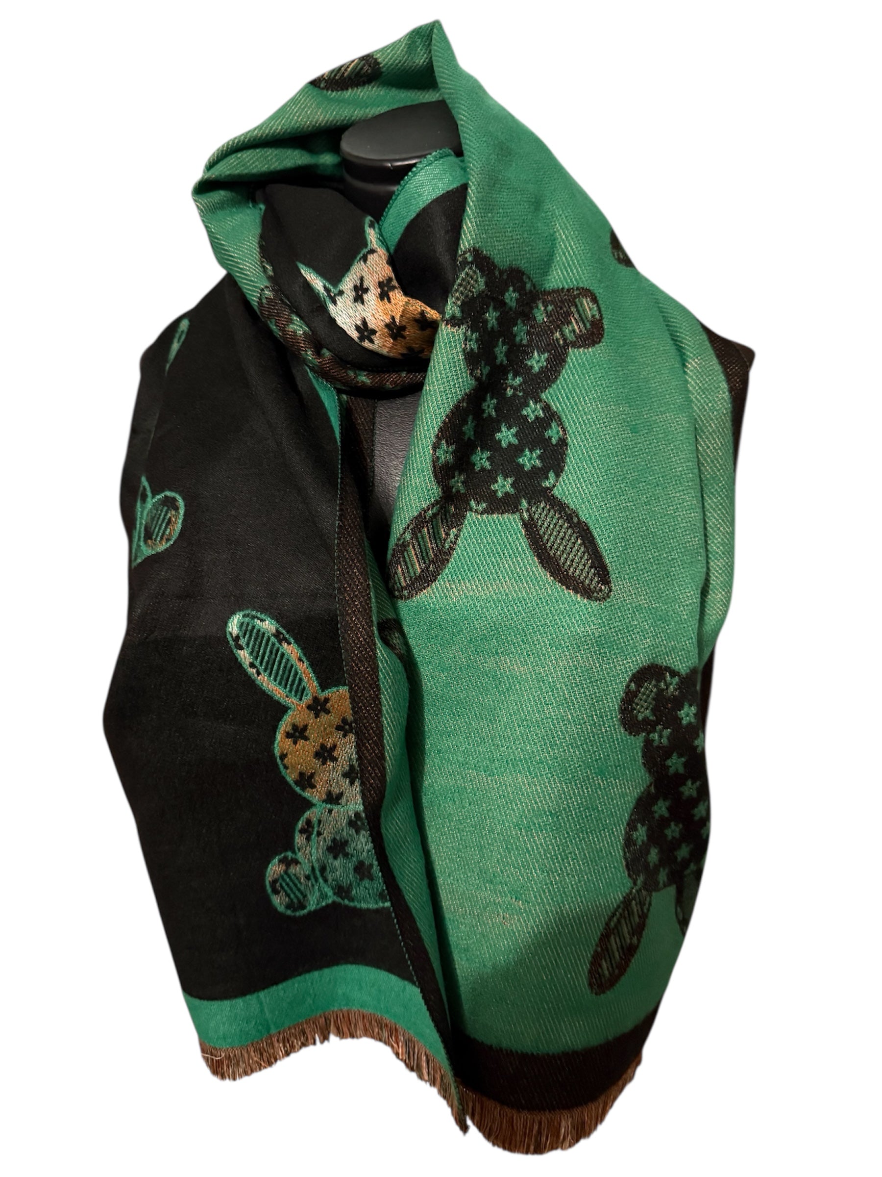 Echarpe reversibles à motif ourson