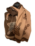 Echarpe reversibles à motif ourson