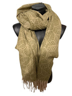 Echarpe motif feuilles