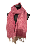 Echarpe motif feuilles