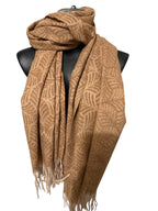 Echarpe motif feuilles