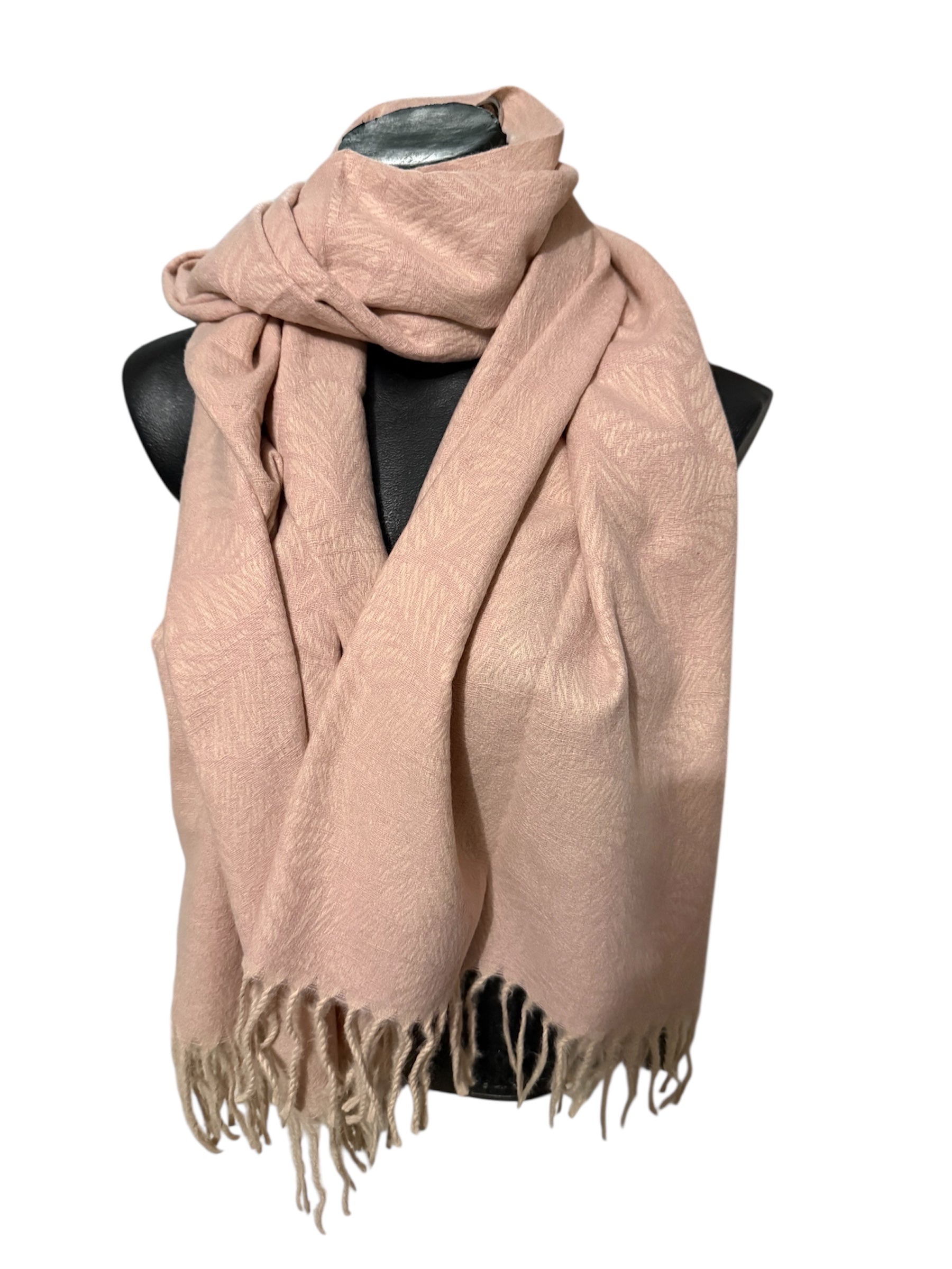 Echarpe motif feuilles