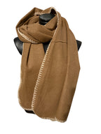 Echarpes unies avec bordures apparentes